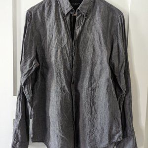 Rag & Bone - Fit 2 grey linen button down - Medium
